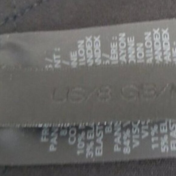 DONNA KARAN \ Italy Long Sleeve LBD Black Lace Detail Dress Sz 8 - Picture 15 of 16